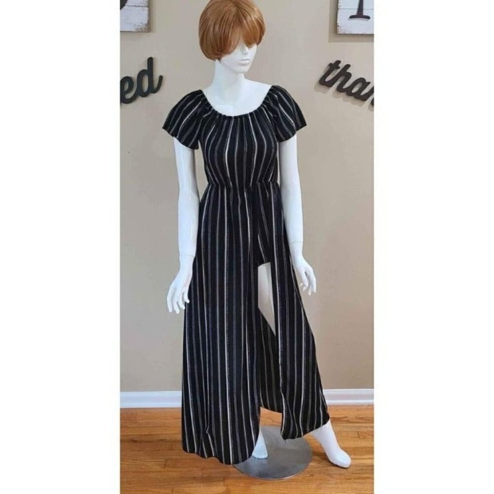 Windsor Black/White Maxi Romper Size Small